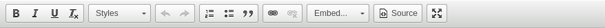 Text editor toolbar.