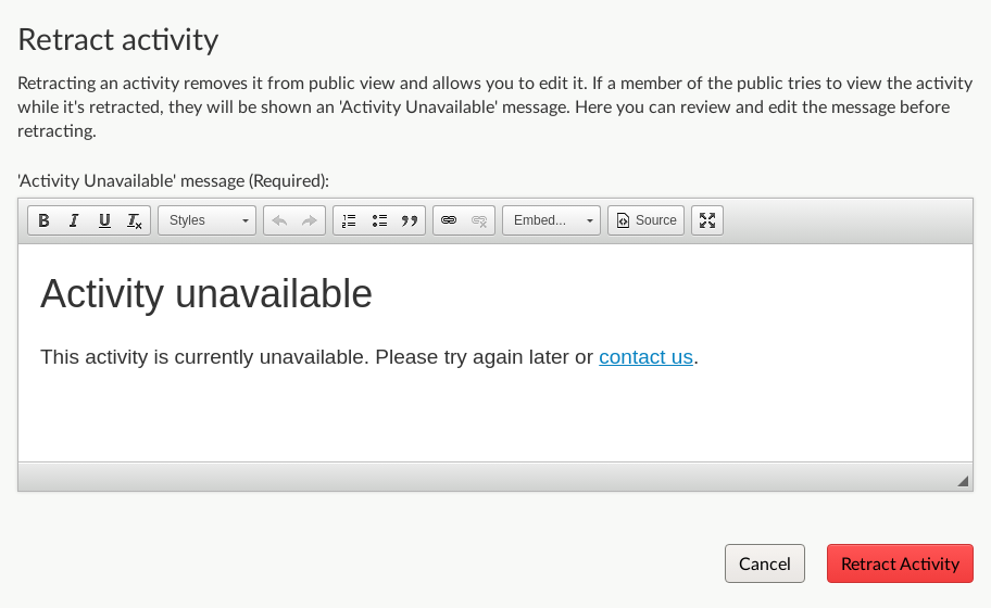 form on confirm_retract