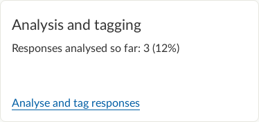 Analyse and Tag Responses on dashboard