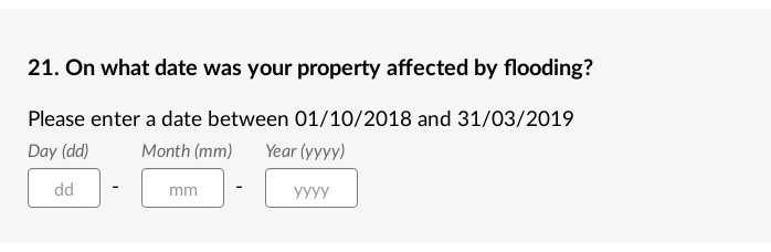 Date boundaries question example.