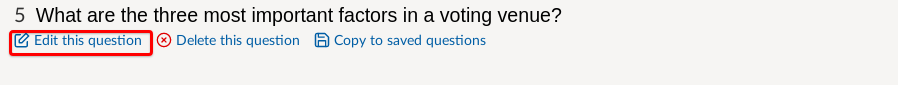 Edit question link highlighted.