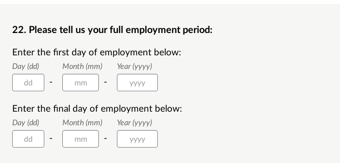 Two date components question example